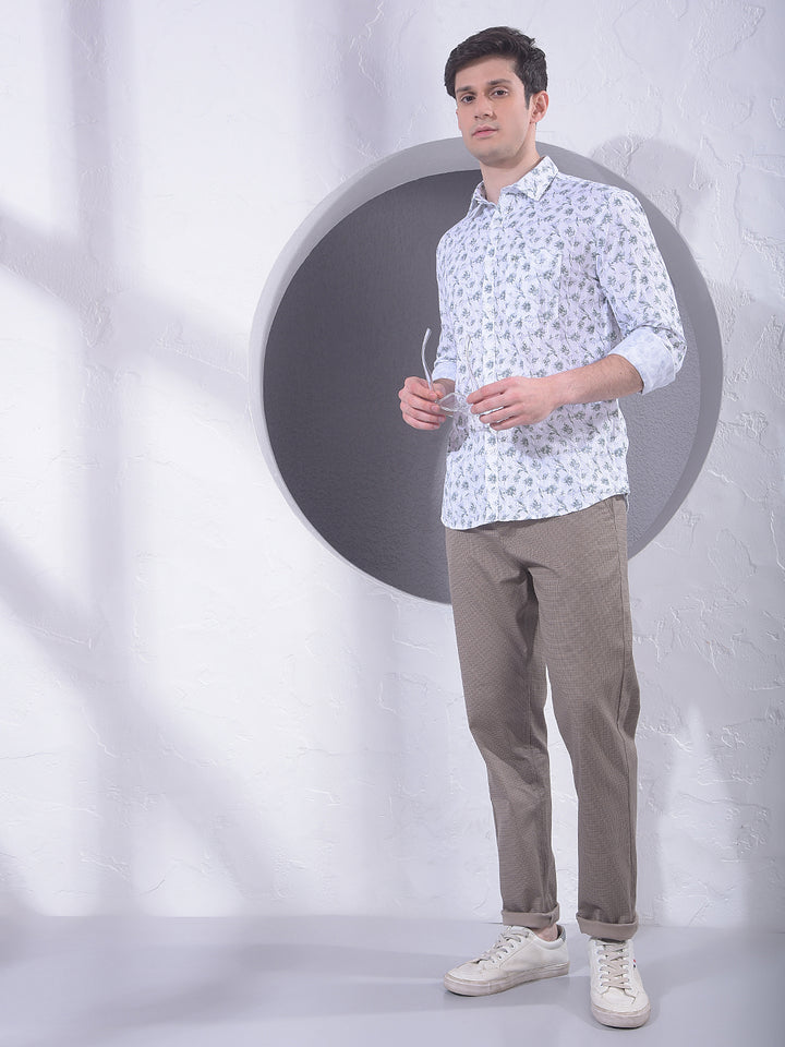 Classic Khaki Checked Trousers