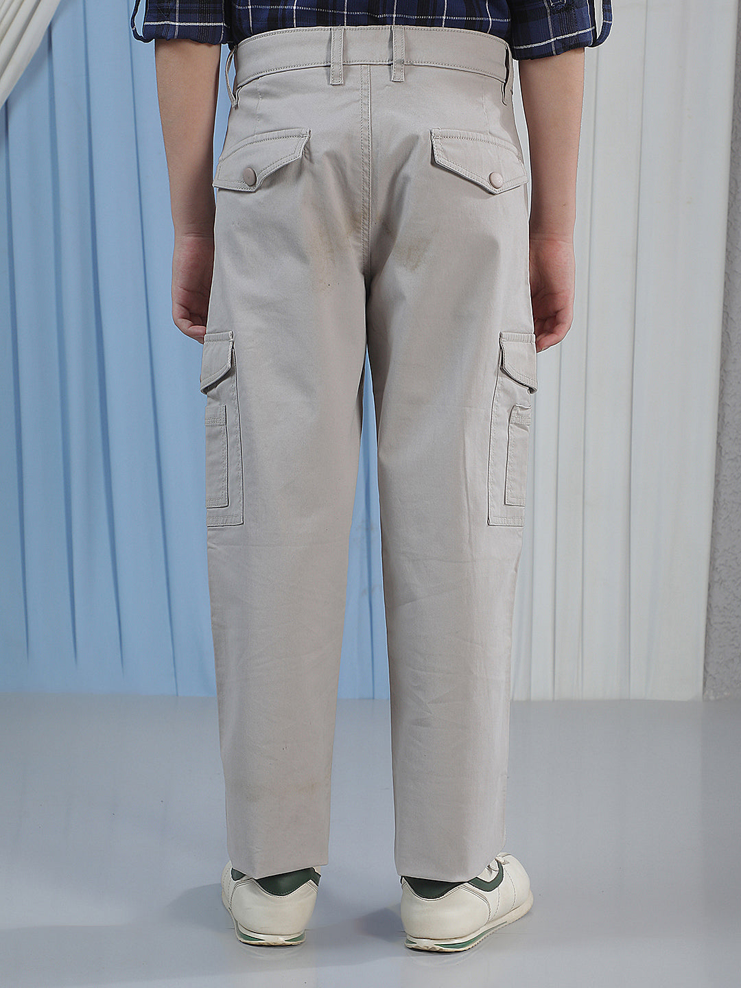 Tailored Cream Beige Cargo Trousers