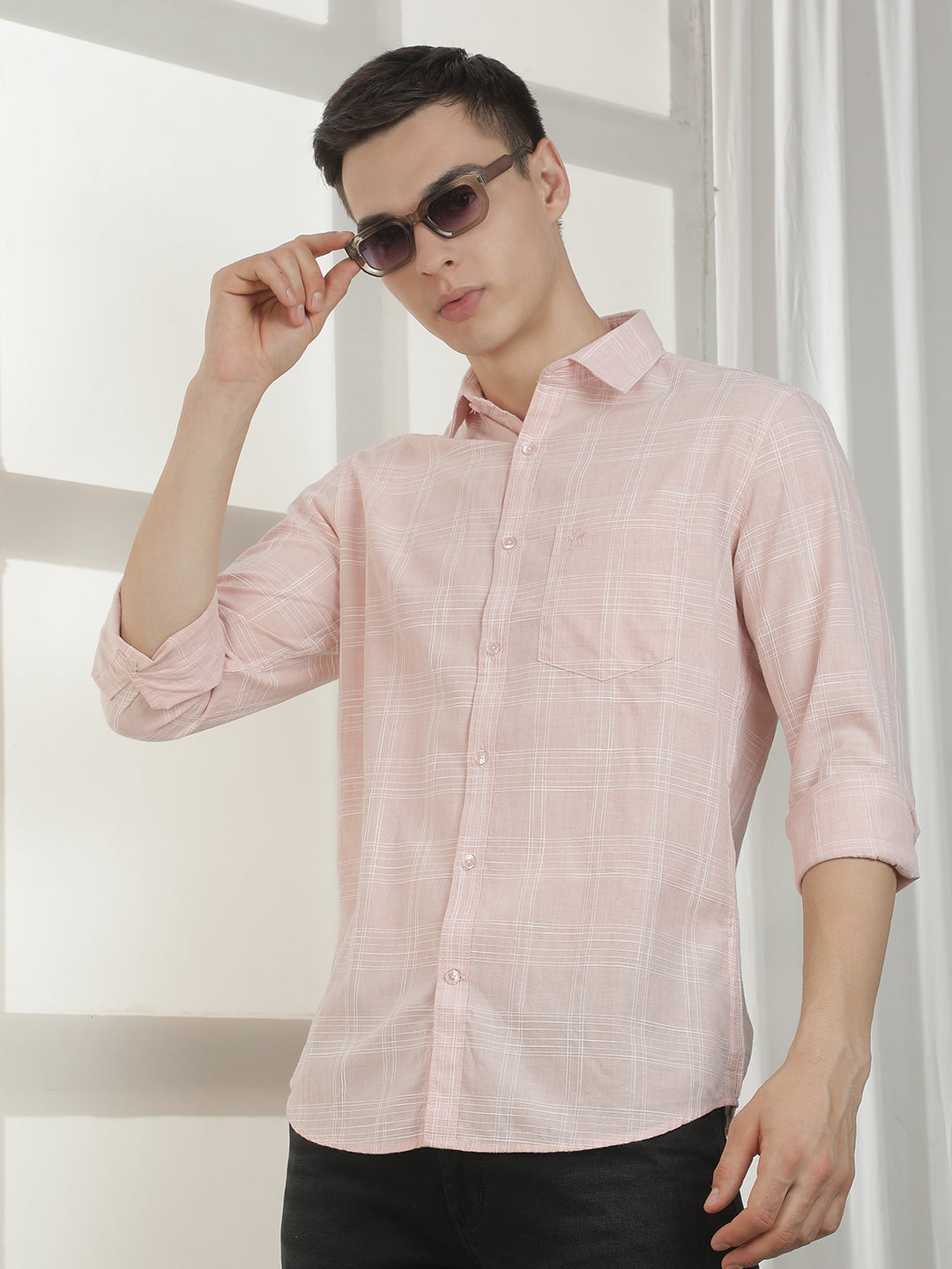 Luxe Pink Checked Shirt