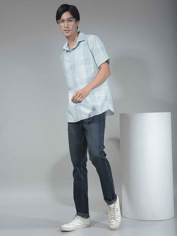 Green Checked 100% Cotton Shirt