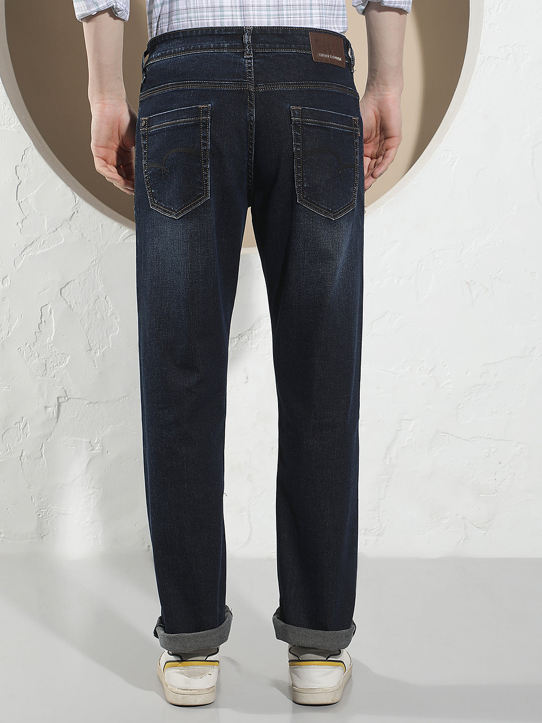 Sleek Ocean Blue Straight Jeans