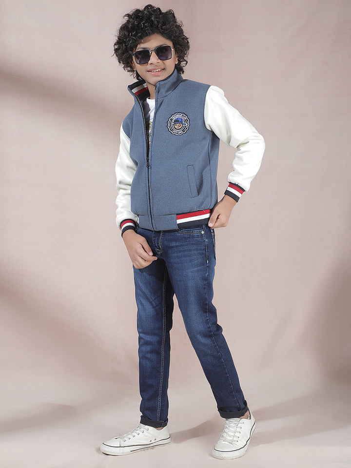 Streetline Blue Varsity Jacket