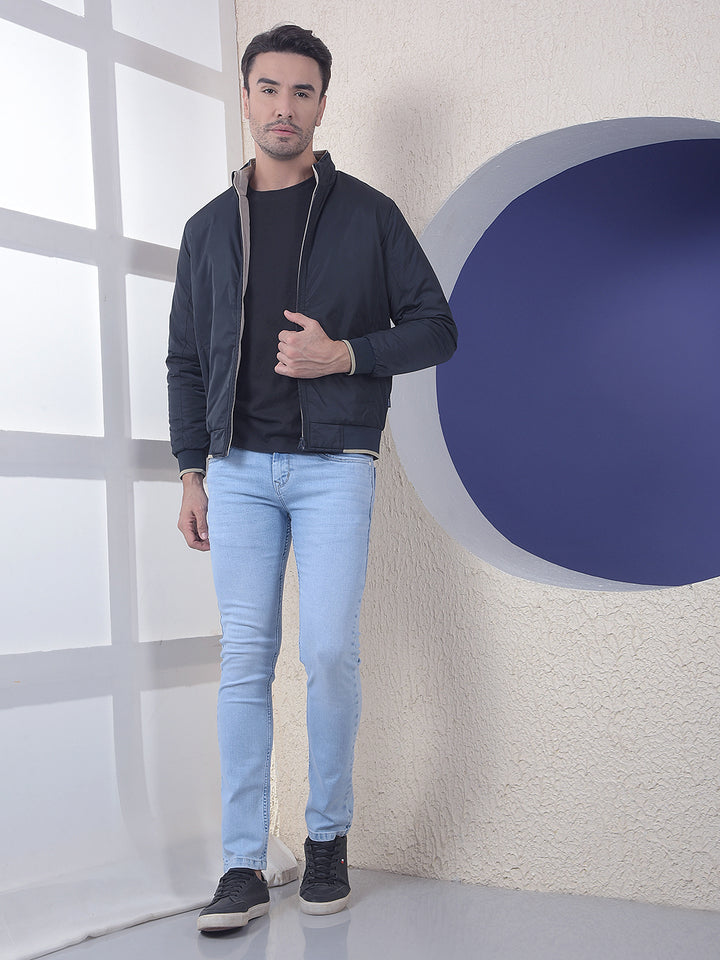 Pulse Navy Reversible Bomber Zip Jacket.