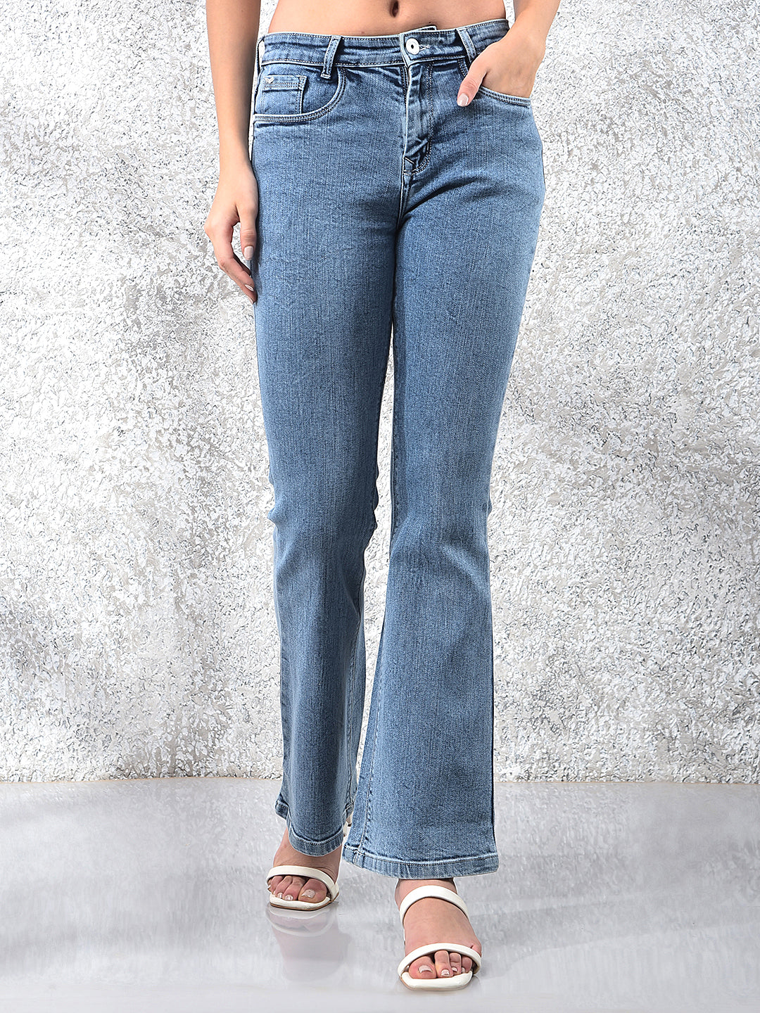 Retro Blue Bootcut Jeans