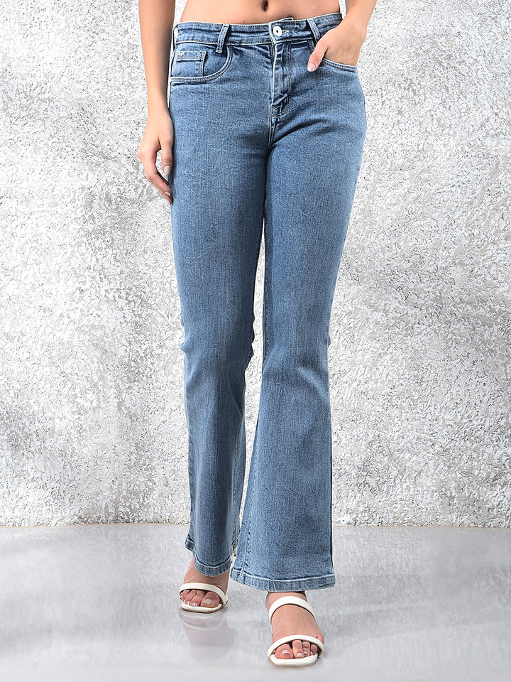 Retro Blue Bootcut Jeans