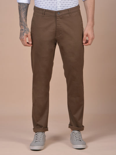 Brown Printed Trousers