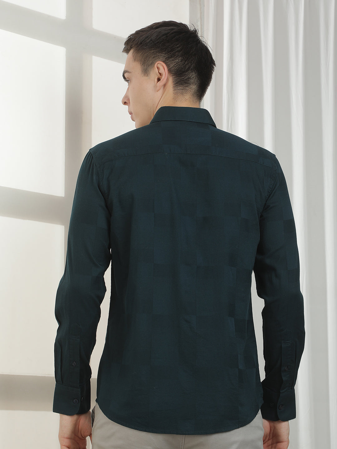 Green Printed 100% cotton Shirt