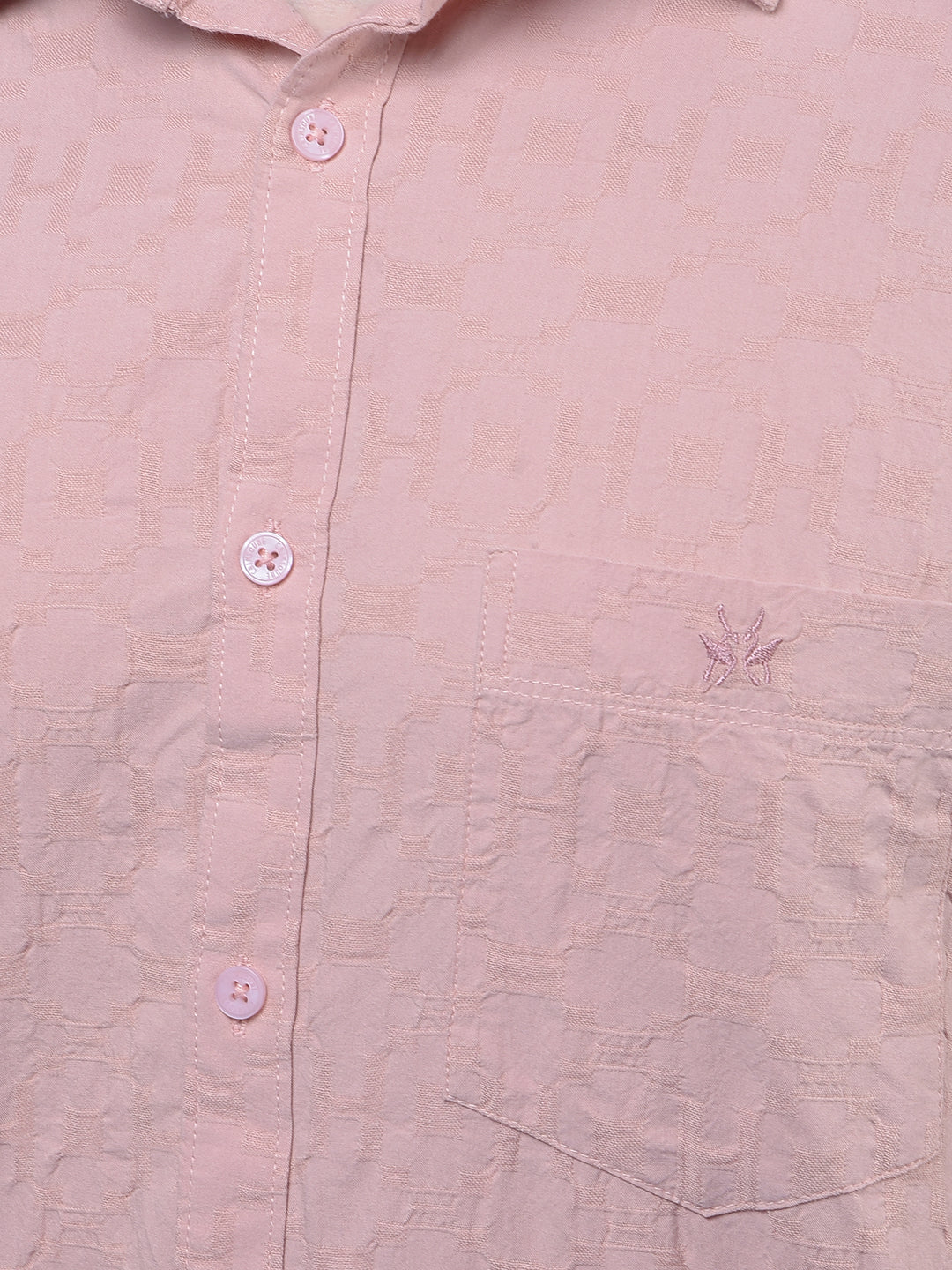 Pink Printed 100% Cotton Shirt