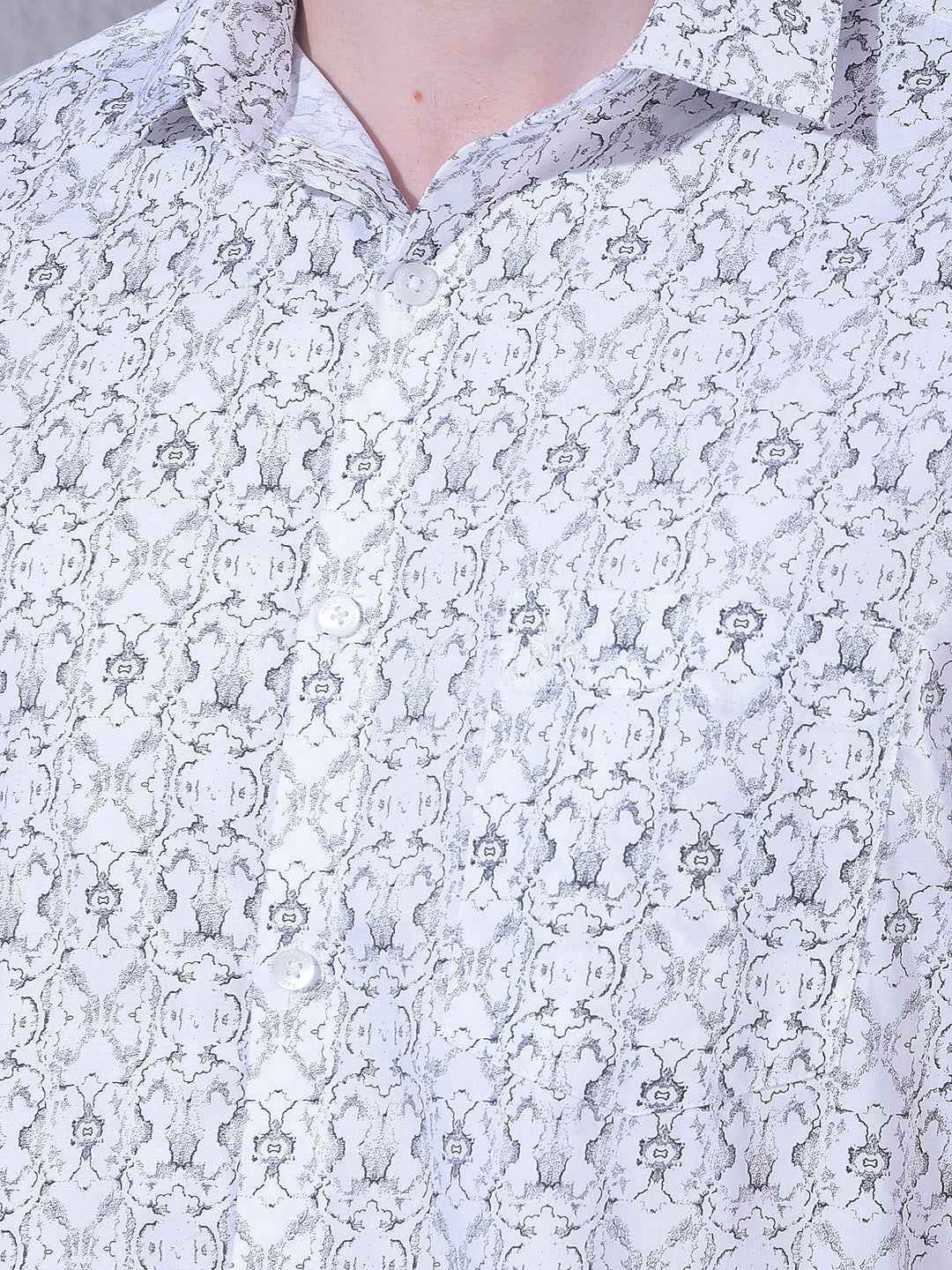 White Printed Shirt