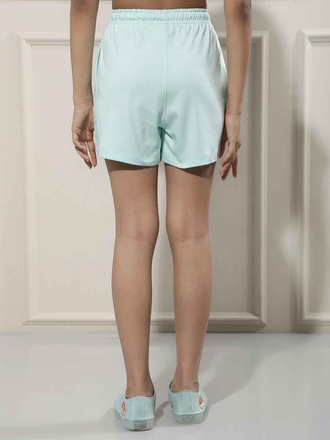 Graphic Print Green Shorts