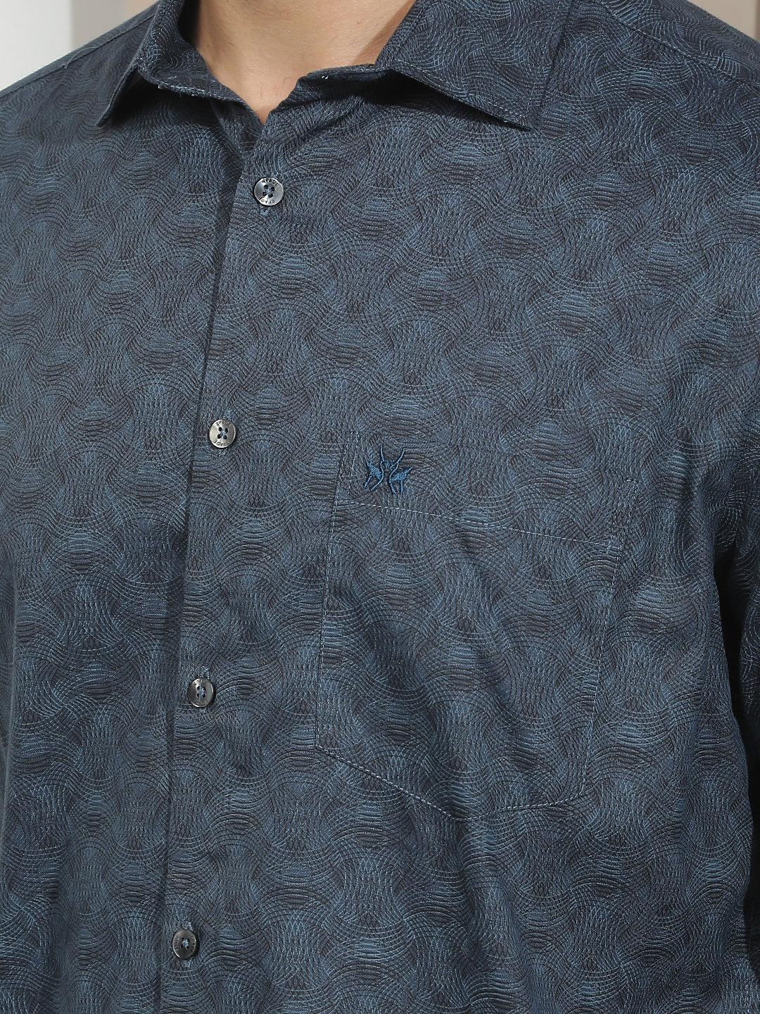 Green Abstract Print Shirt