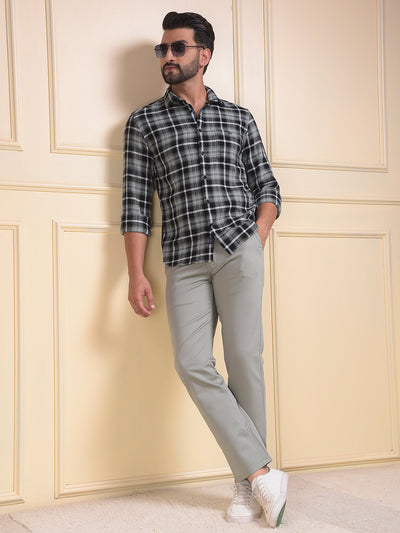 Green Checked 100% Cotton Shirt