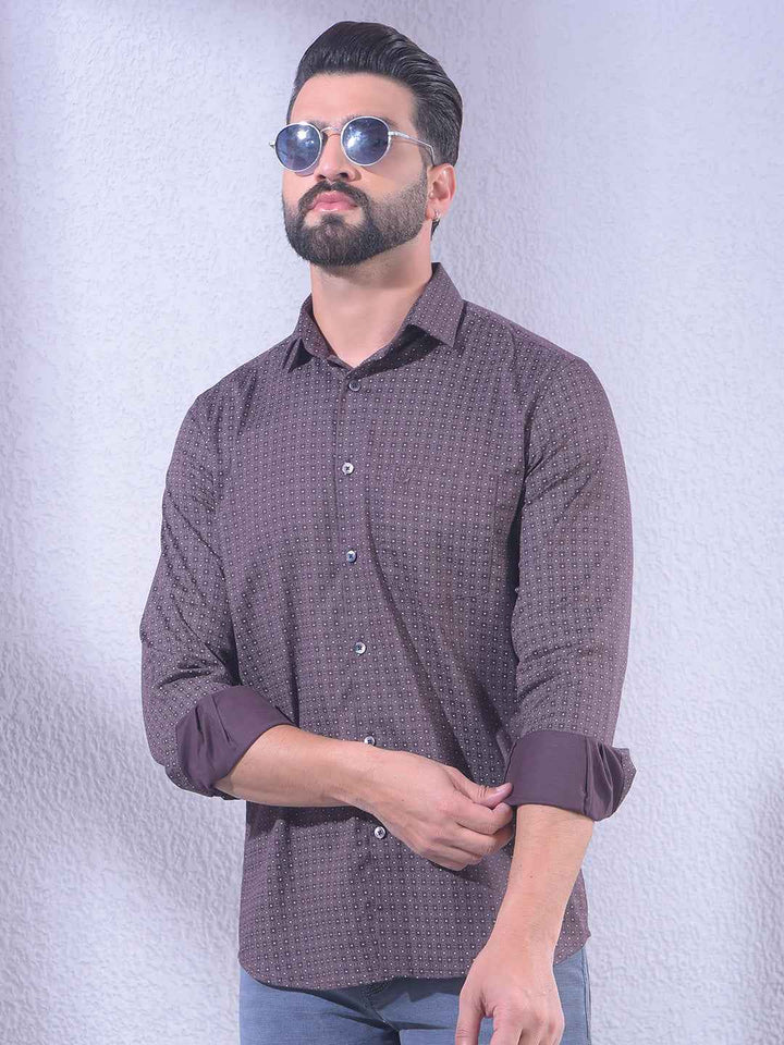 Wine Printed Shirt