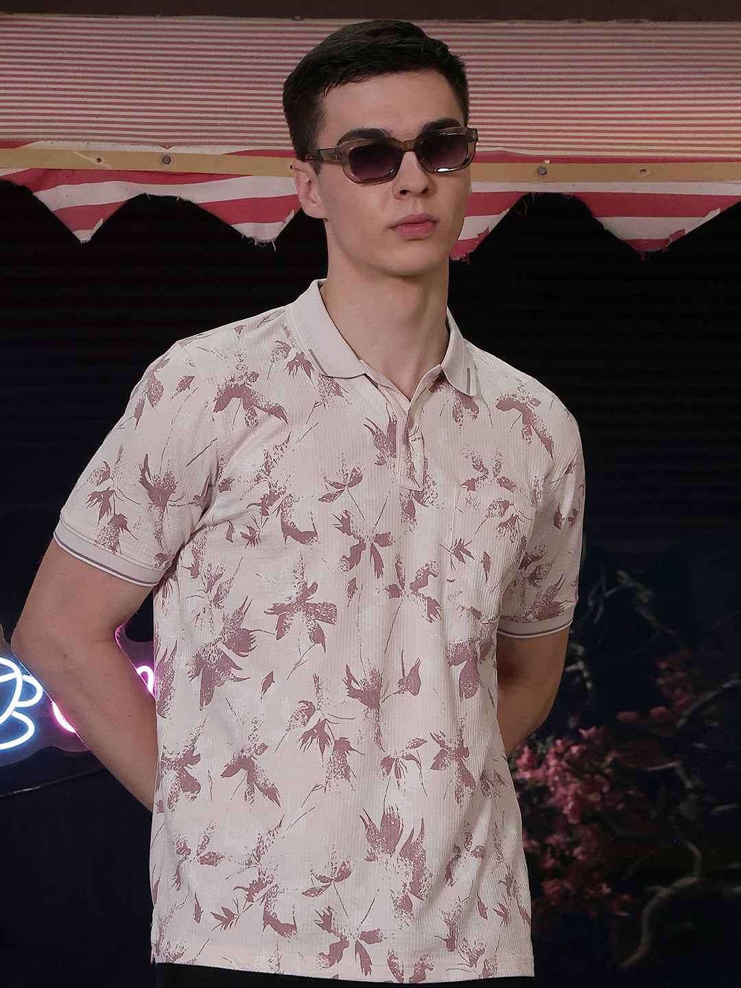 Pink Floral Print T-Shirt