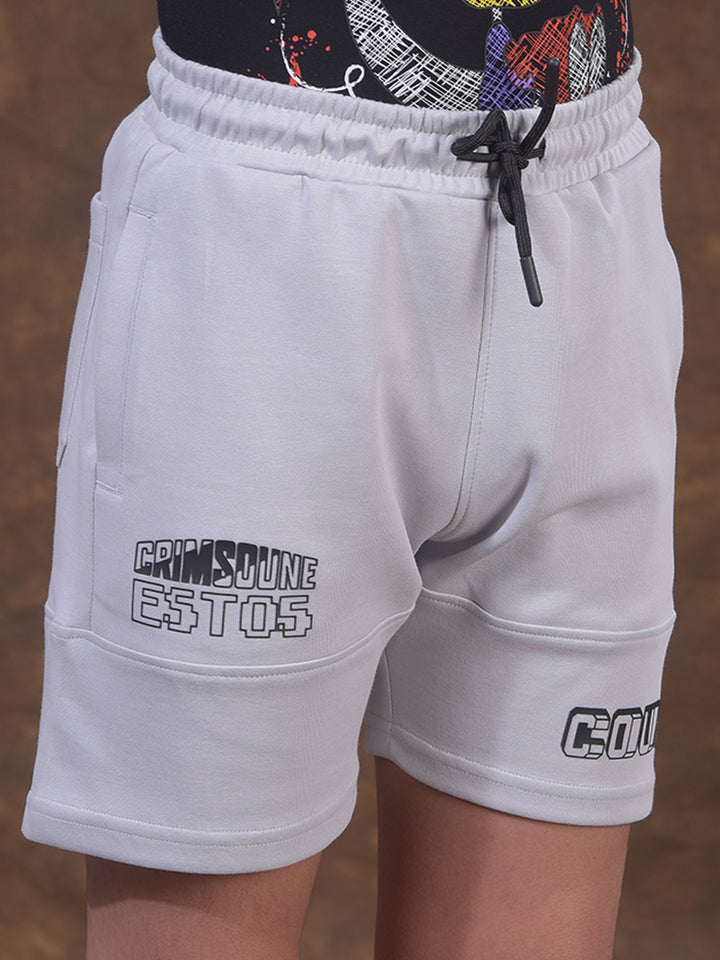Light Grey Athleisure Shorts