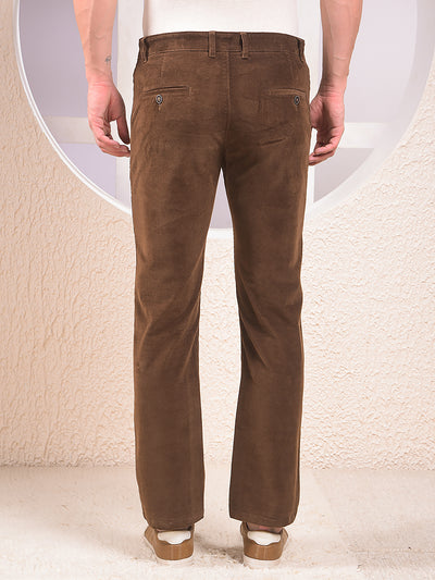 Brown Straight Corduroy Trousers