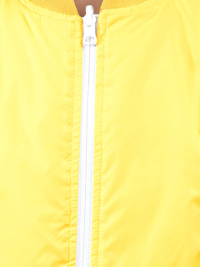 Elegant Yellow Reversible Jacket