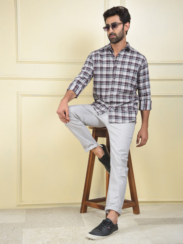 Iconic Wine Checked Shirt