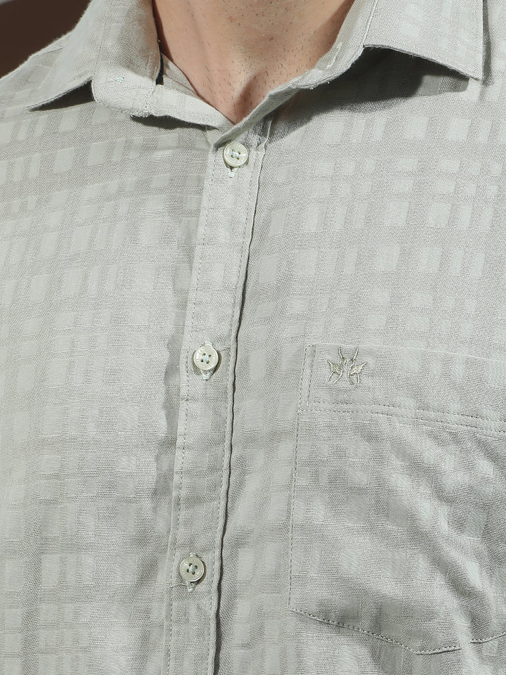 Green 100% Cotton Checked Shirt