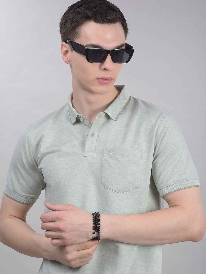 Grey Polo Neck T-Shirt