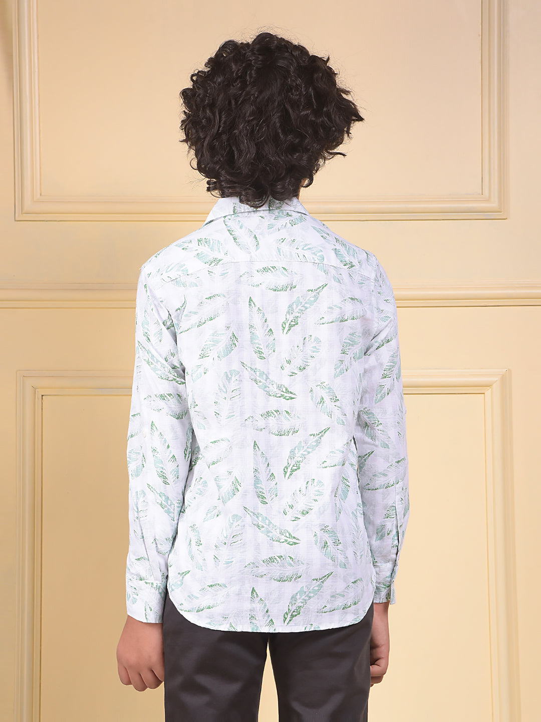 Green Floral Print 100% Cotton Shirt