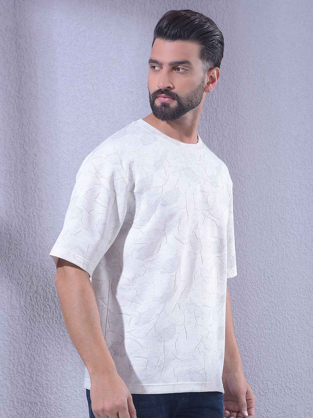 White Jacquard T-Shirt