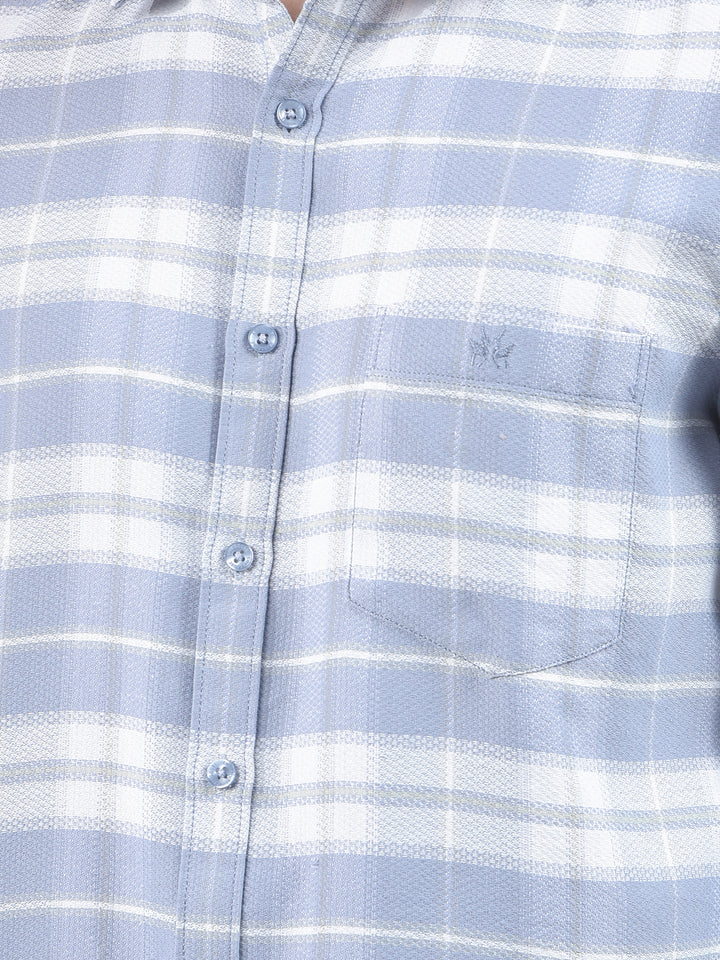 Grey Checked Shirt-Men Shirts-Crimsoune Club