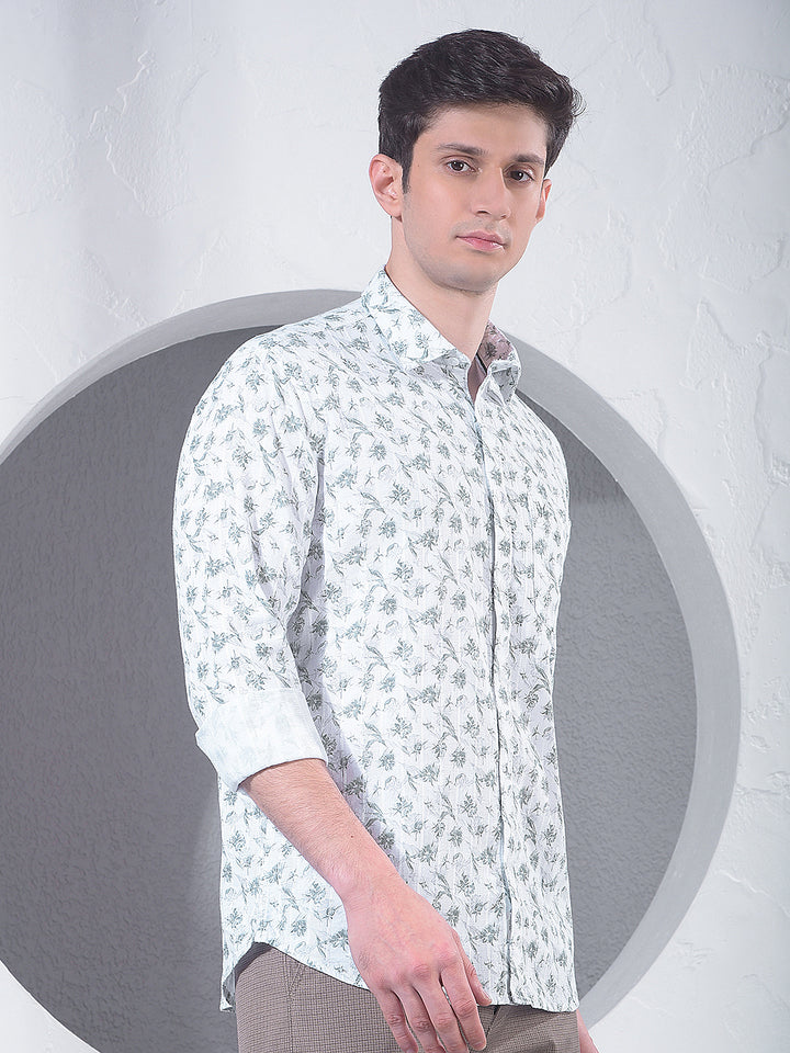 Green Floral Print Shirt