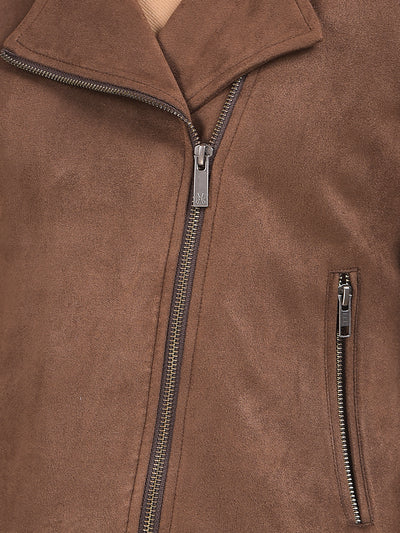 Brown Notched Lapel Jacket