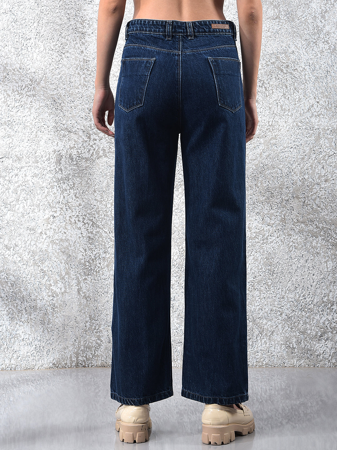 Blue Wide Leg 100% Cotton Jeans