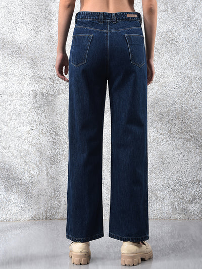 Blue Wide Leg 100% Cotton Jeans