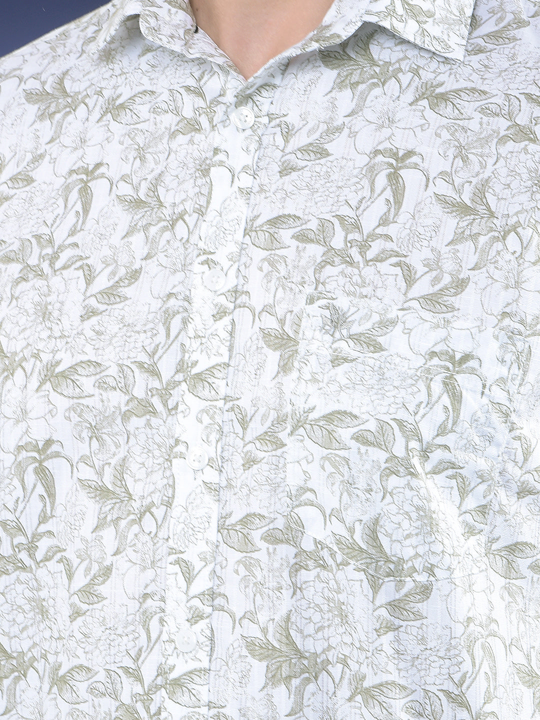 Grey Floral Printed Shirt