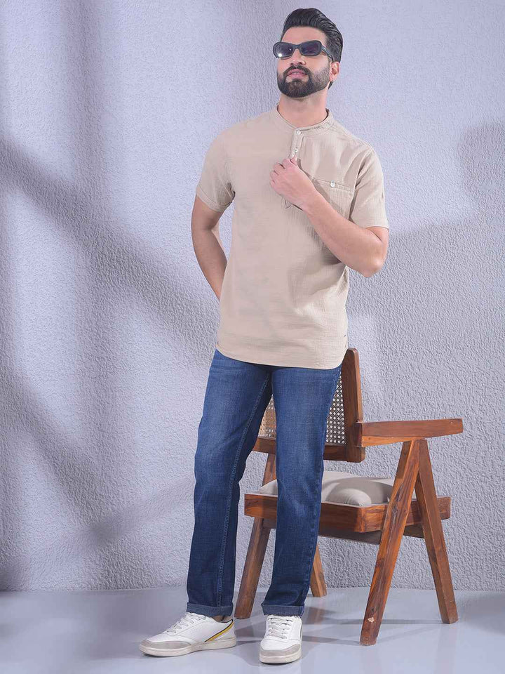 Warm Beige Clean Finish Kurta