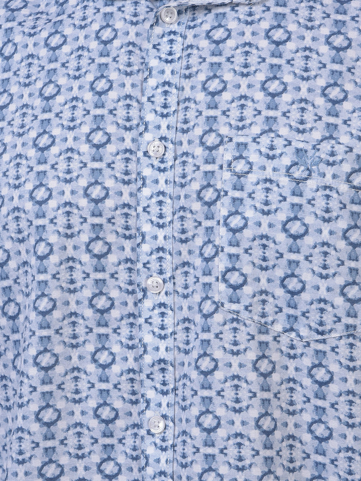 Blue Printed Shirt
