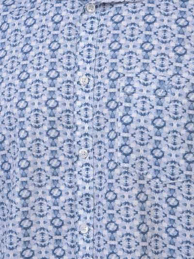 Blue Printed Shirt