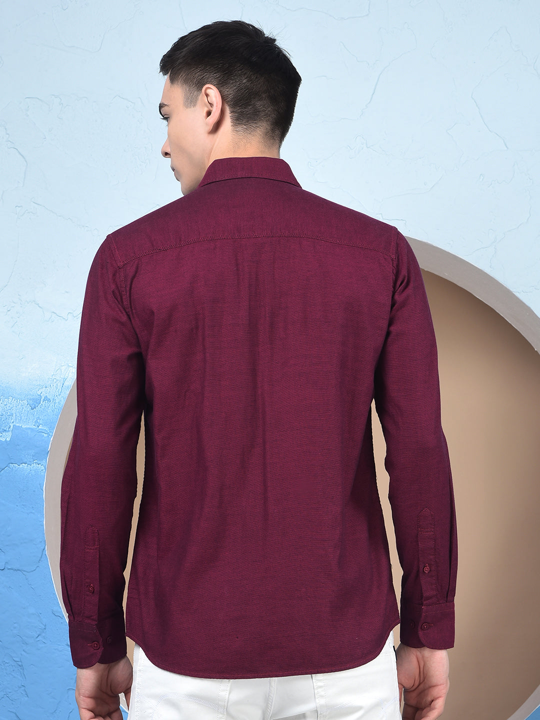 Maroon 100% Cotton Shirt