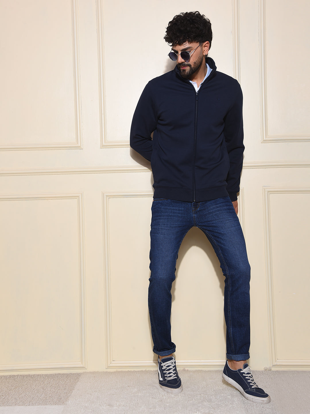 Soft Cotton Blend Zip Jacket