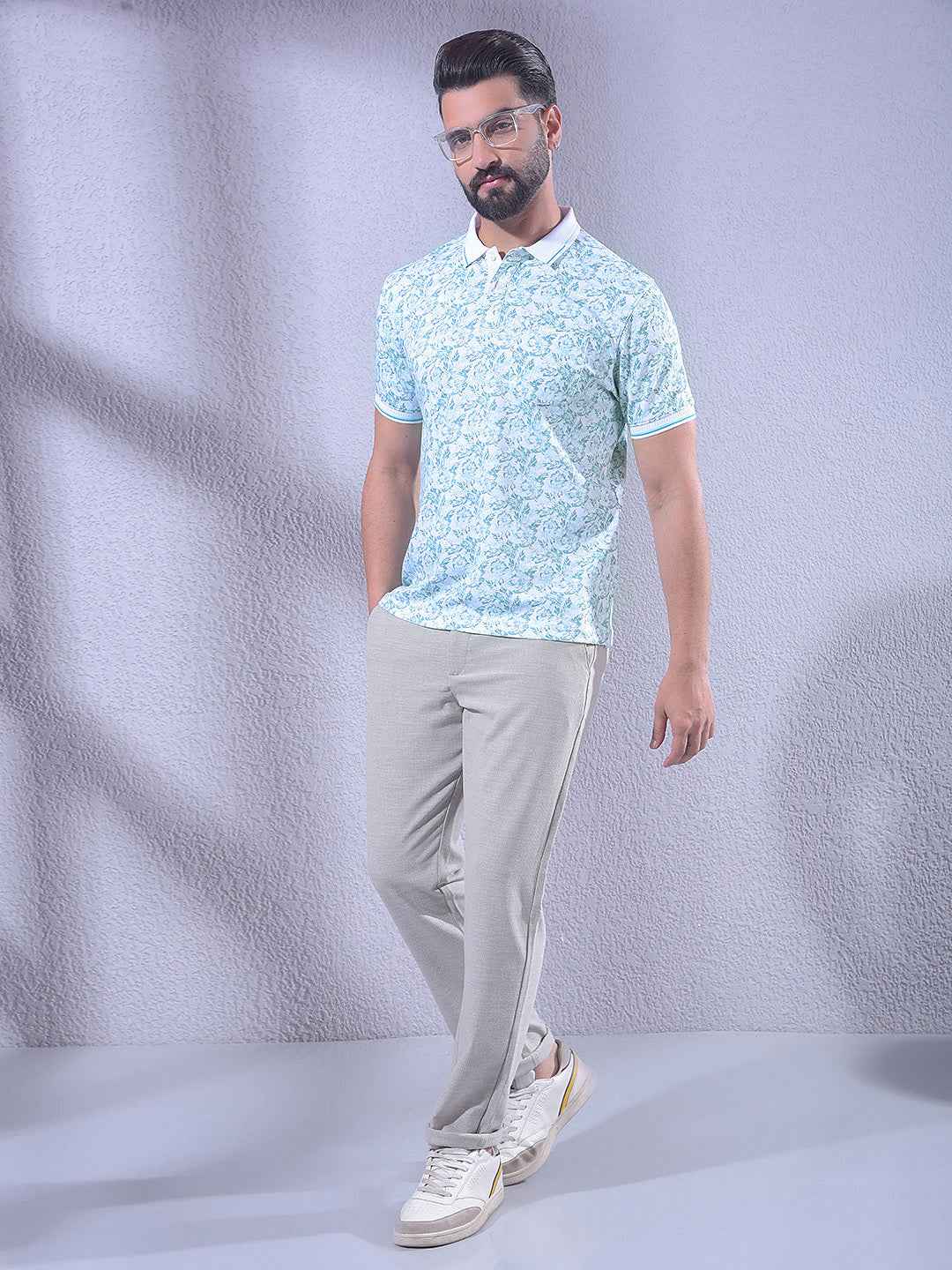 Green Floral Print T-Shirt