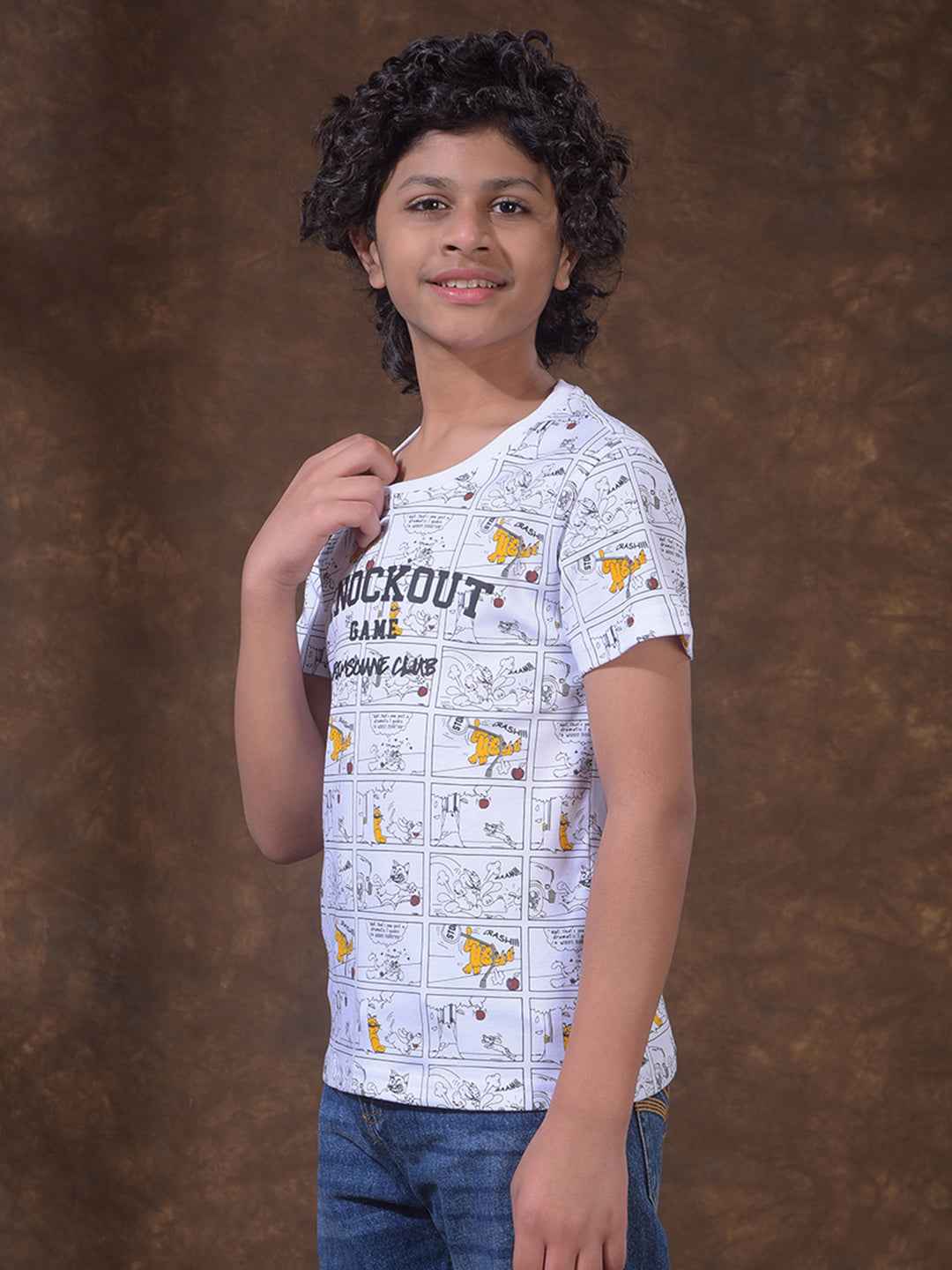 White Graphic Print T-Shirt