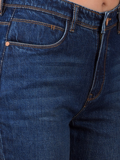 Blue Bootcut 100% Cotton Jeans