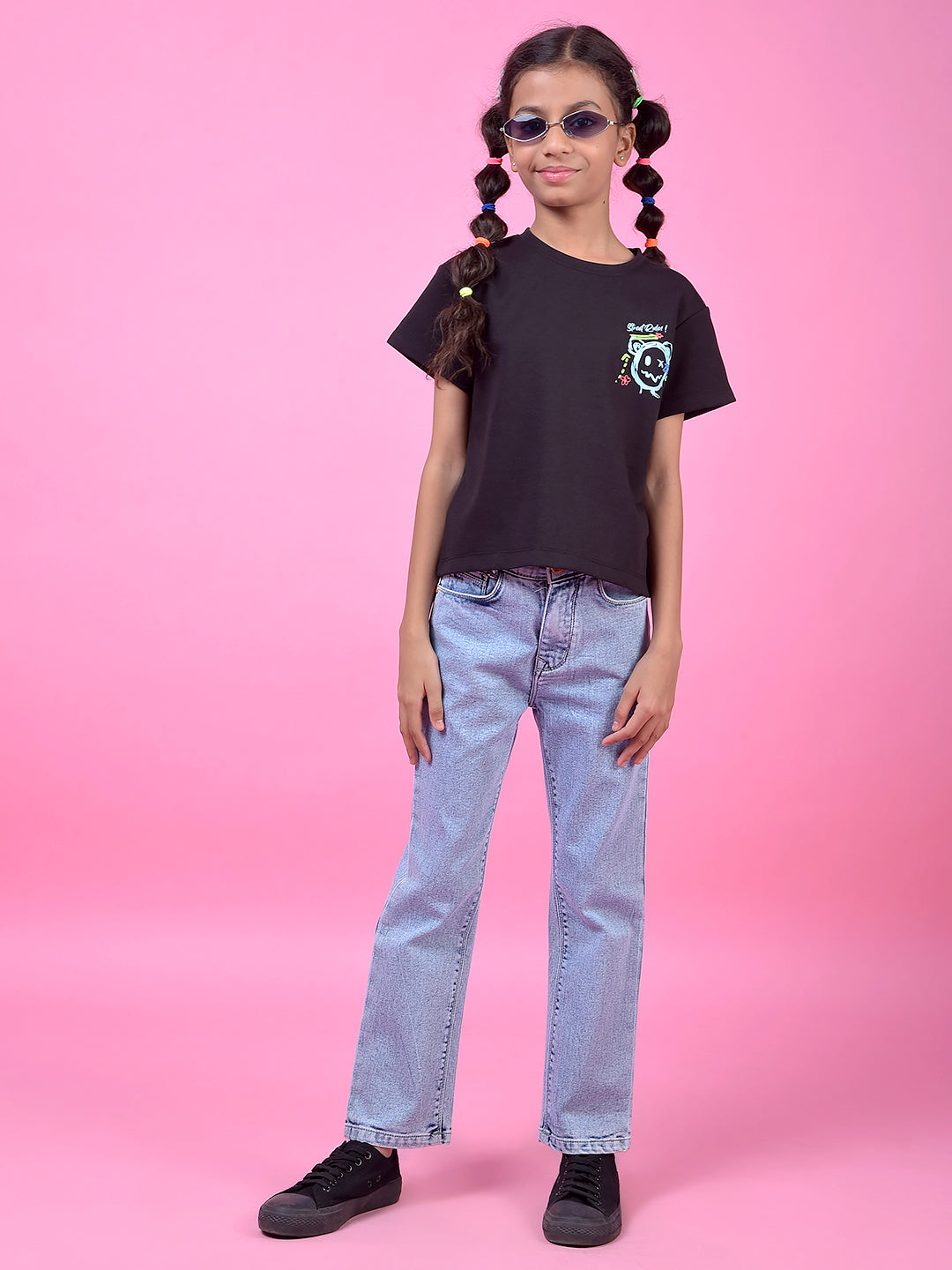 Black Graphic Print T-Shirt