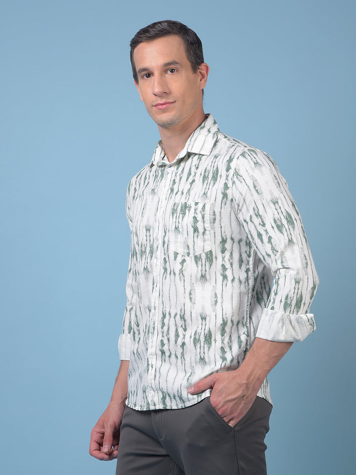 Green Printed Shirt