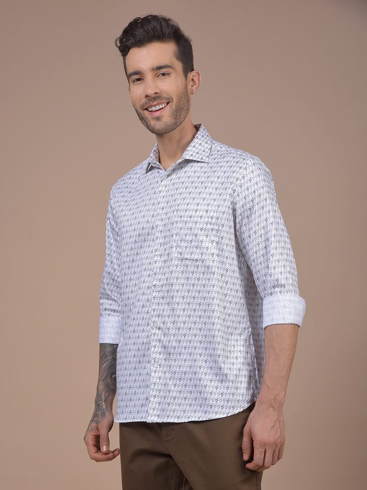 White Printed Shirt