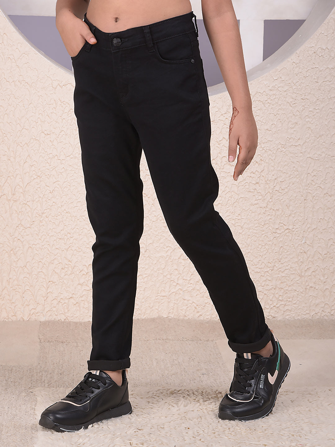 Black Skinny High-Waist Jeans