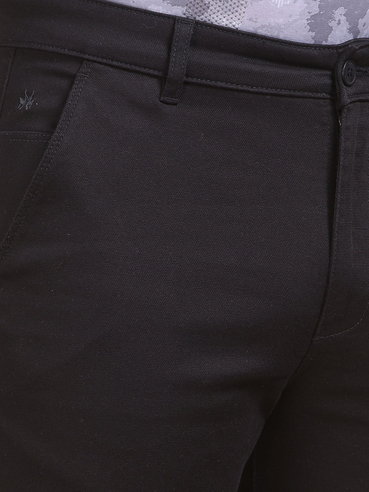 Noir Black Straight Trousers