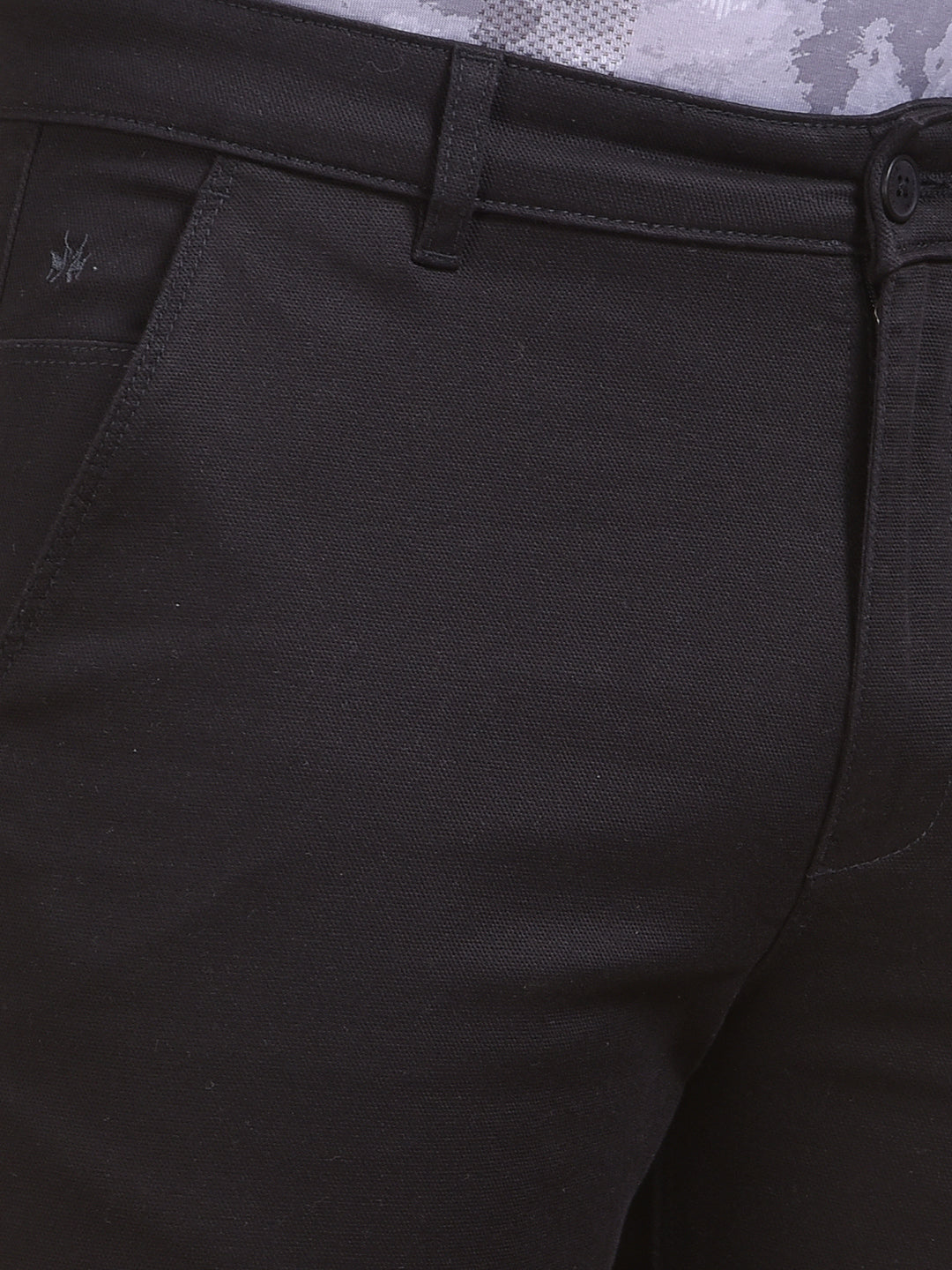 Noir Black Straight Trousers
