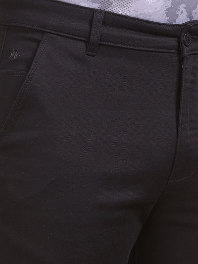 Noir Black Straight Trousers