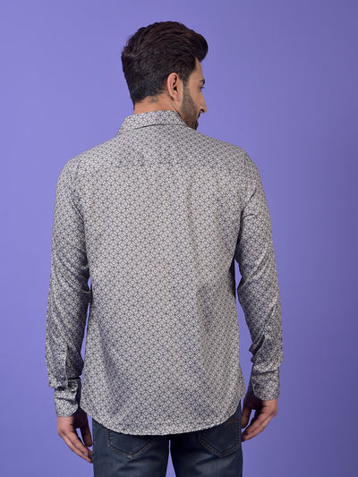 Grey Printed Shirt