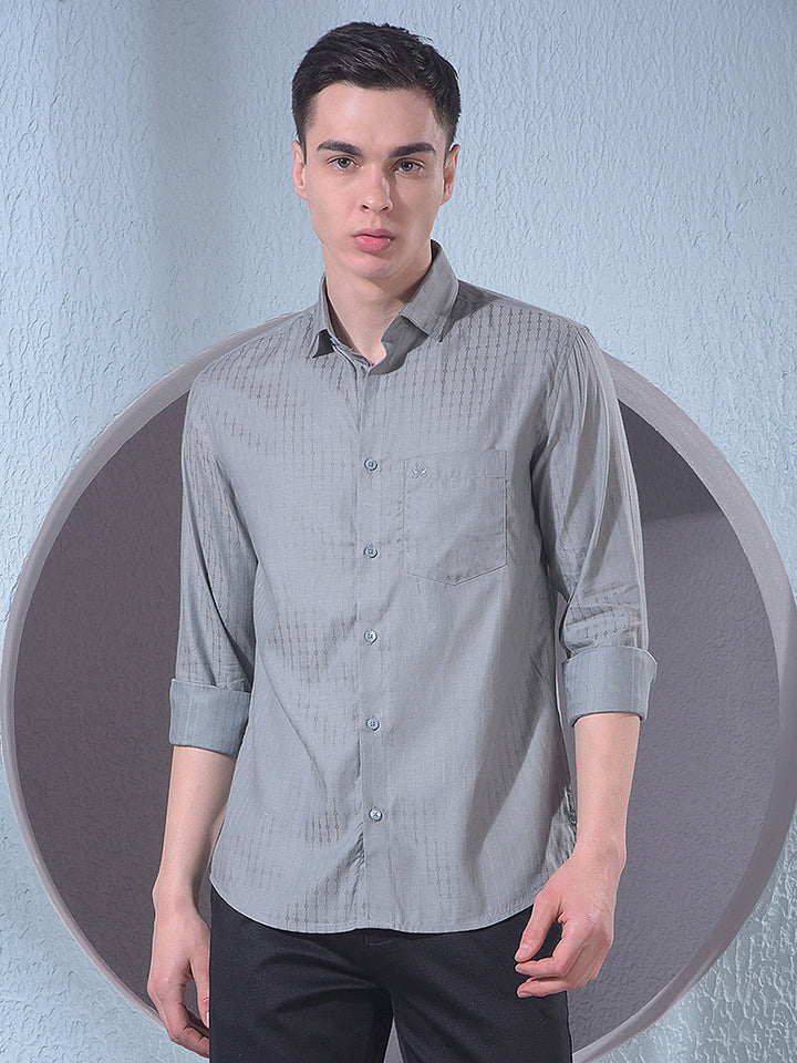 Deep Green Jacquard Shirt