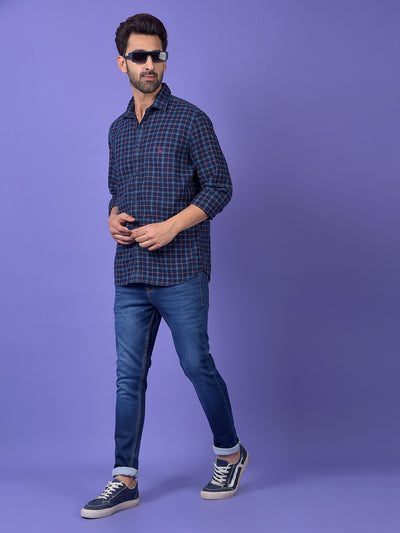 Red Ember Check Casual Shirt